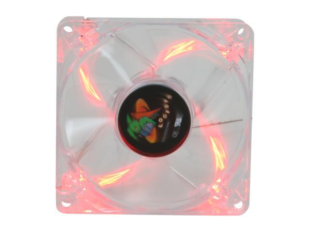 LOGISYS Computer LT400RD 80mm Red LED Case Cooling Fan