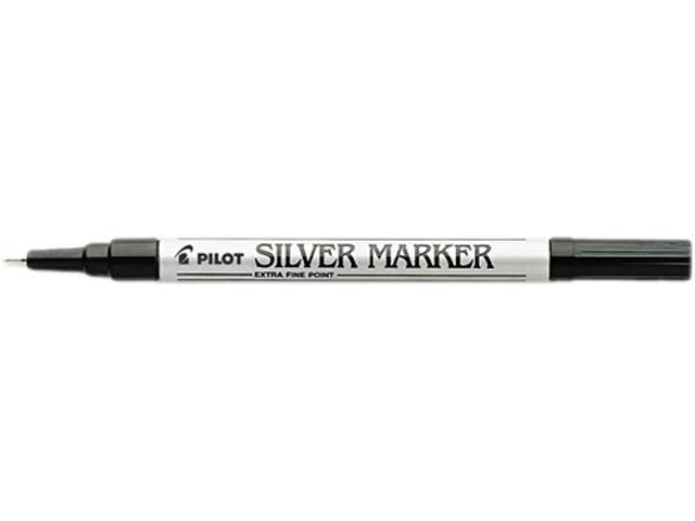 Pilot Creative Art & Crafts Marker, Brush Tip, Permanent, Silver, EA - PIL41801