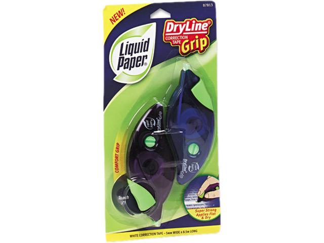 Dryline Grip Correction Tape, 1/5" X 335", Blue/Purple Dispensers, 2/P