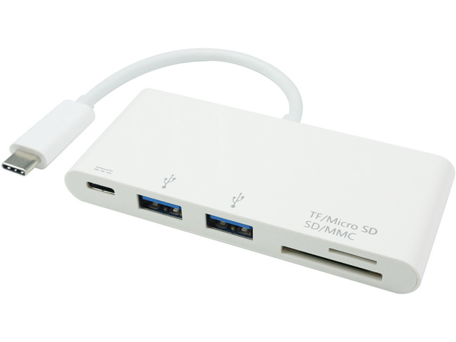 DAT 6621D USB 3.1 Type-C to Micro SD/TF + Type-C Female (PD) + 2 x USB ...