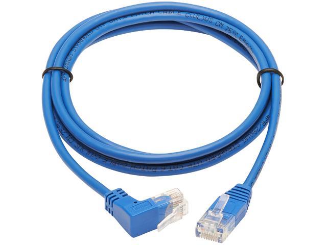 Tripp Lite N S Bl Up Ft Up Angle Cat Gigabit Molded Slim Utp Ethernet Cable Rj Right