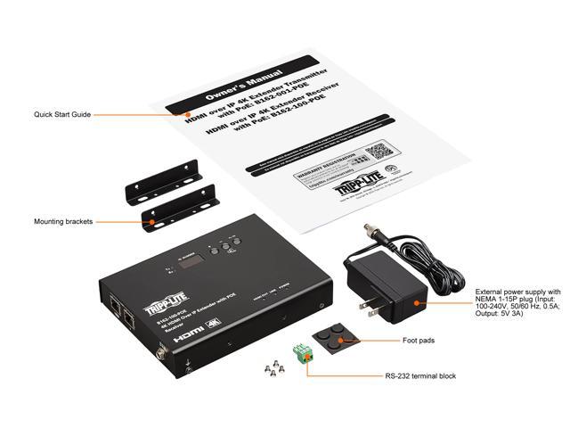 HDMI Over IP Receiver Transmitter 4K 4:4:4 PoE 328ft 100M - Newegg.com