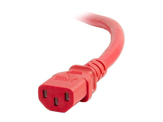 C2G/Cables to Go 17523 C13-C14 Power Extension 14awg 1ft Red