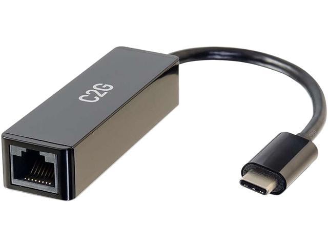 C2G 29826 USB-C to Ethernet Network Adapter, Black