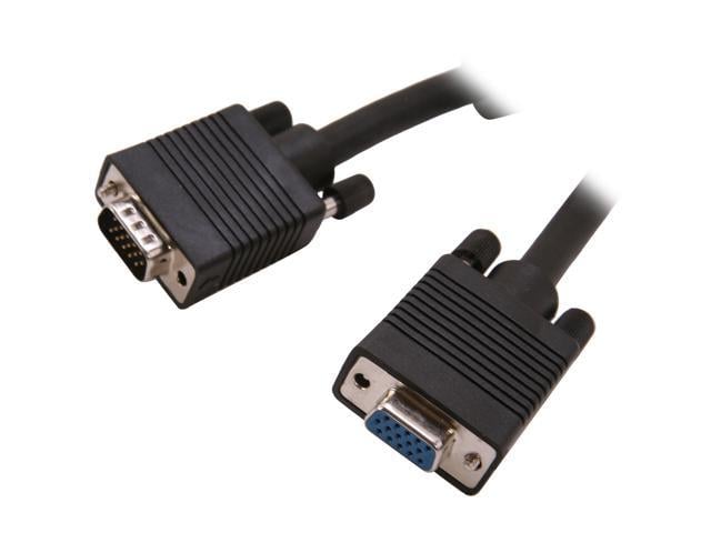 AMC CSV-F100MF 100 FT Black VGA Male to Female Monitor Extension Cable ...