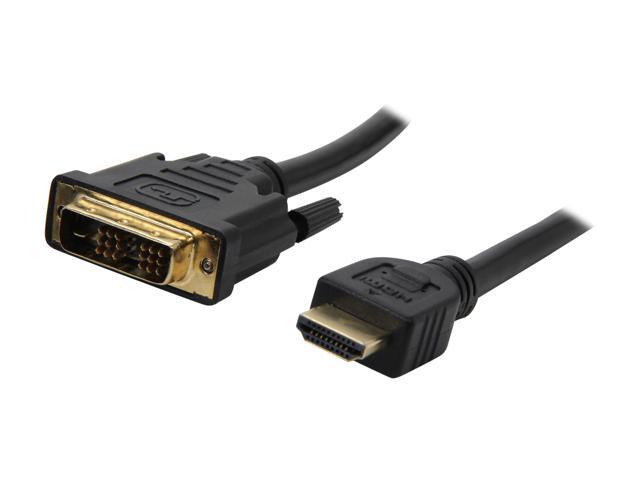 AMC HDM-DVI3 10 ft. Black Premium Gold Series 1080p rated HDMI/DVI Cable - OEM