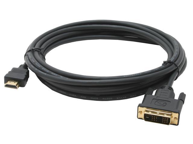 AMC HDM-DV15 15 ft. Black Premium Gold Series 1080p rated HDMI/DVI Cable - OEM