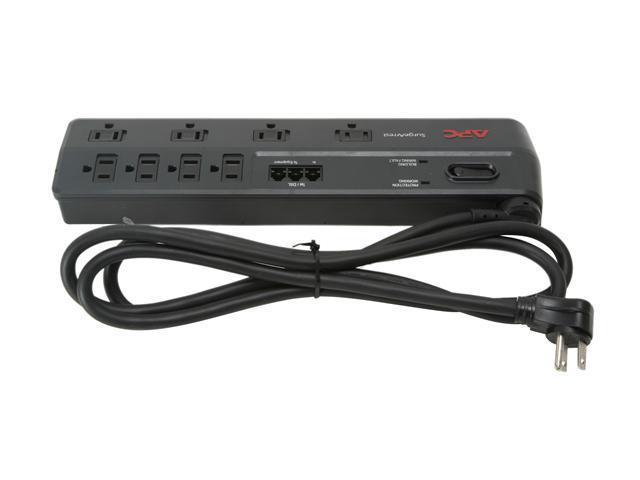 APC P8T3 6 ft. 8 Outlets 1750 Joules Home/Office Surge Protector ...