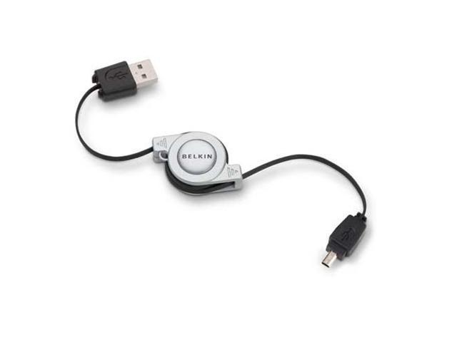 Belkin F3U139v03-RTC 2-Tone 4-Pin Mini-B Retractable USB Cable