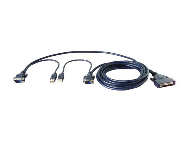BELKIN 12 ft. OmniView ENTERPRISE Series Dual-Port KVM Cable, USB F1D9401-12