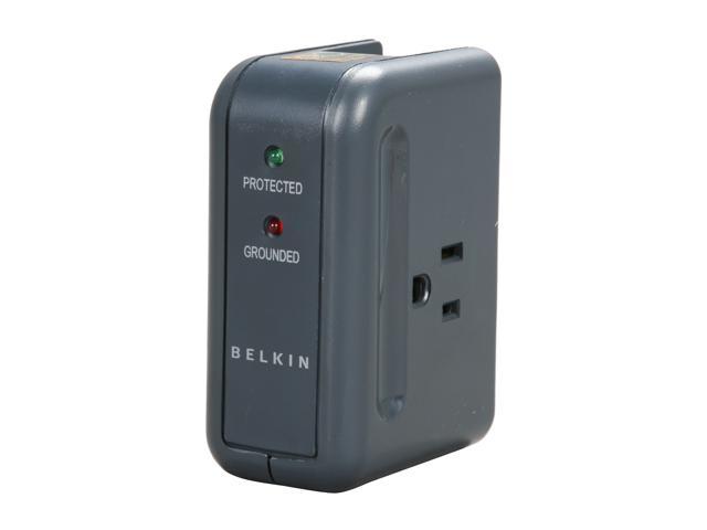 Belkin 2  BELKIN Travel Surge Protector w/Hidden Swivel PlugF9H220-TVL-DL Drk Grey 
