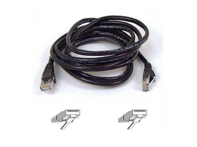 Belkin A3L850-03-BLK-S 3 ft. Cat 5E Black UTP RJ45M/RJ45M Snagless  Patch Cable