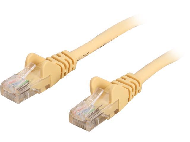 BELKIN cat5e 3ft yellow patch cord rj45m//rj45m w//snagless boot A3L791-03-YLW-S