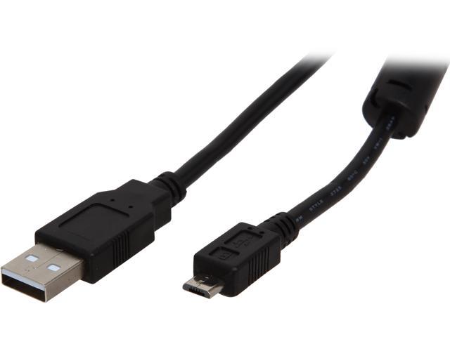 Coboc 1.5 ft. USB 2.0 A Male to Micro-B 5-pin Male Cable (Black)