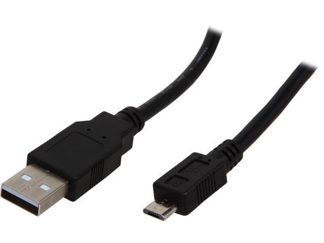 Coboc 10 ft. USB 2.0 A Male to Micro-B 5-pin Male Cable (Black)