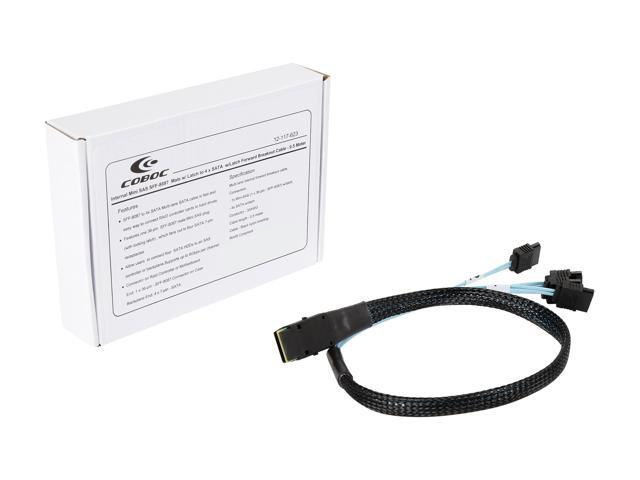 M Coboc SFF8087-4SATA-0.75M 0.75 Meter 30AWG Internal Mini SAS 36pin SFF-8087