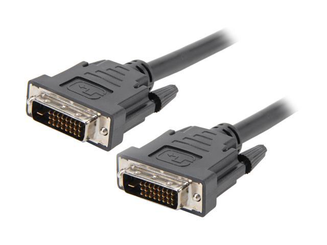 Coboc Model DVID-MM-3-BK 3 ft. Black Color 30 AWG Stranded Copper Conductor DVI-D Dual-Link (24+1) Male to Male Digital Video Cable, Nickel Plated