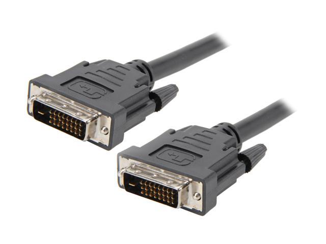 Coboc Model DVID-MM-15-BK 15 ft.Black Color 30AWG Stranded Copper Conductor DVI-D Dual-Link(24+1) Male to Male Digital Video Cable,Nickel Plated