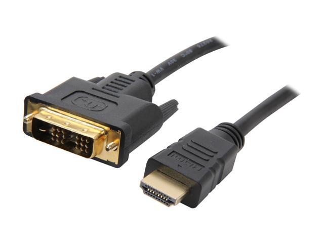 Coboc 3 ft. HDMI Male to DVI Male Cable (Black)