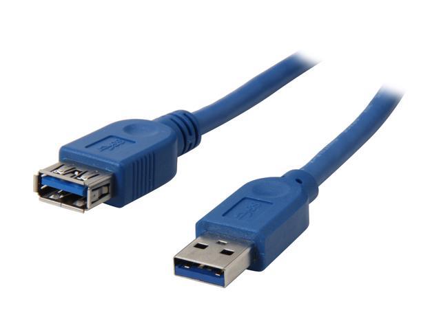 Coboc U3-AM-AF-1.5-BL 1.5ft SuperSpeed 5Gbps USB 3.0  A Male to A Female Extension Cable,Nickel Plated,Blue,M-F