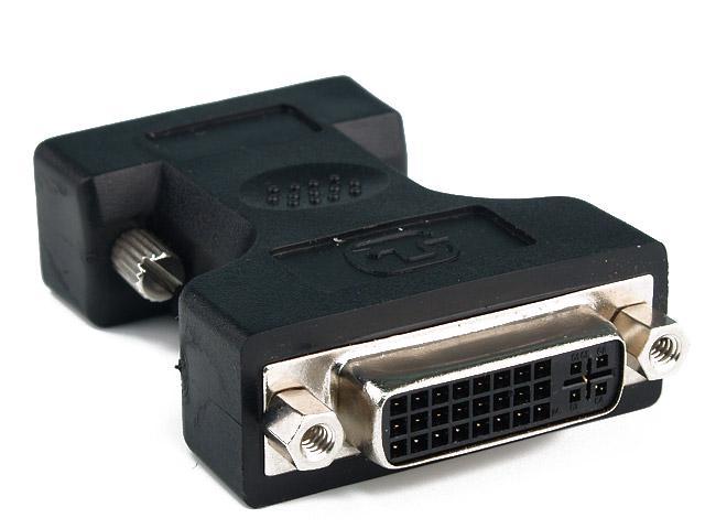 RCW-701 DVI-I (24+5) Female to VGA HD15 Male Adapter - Black