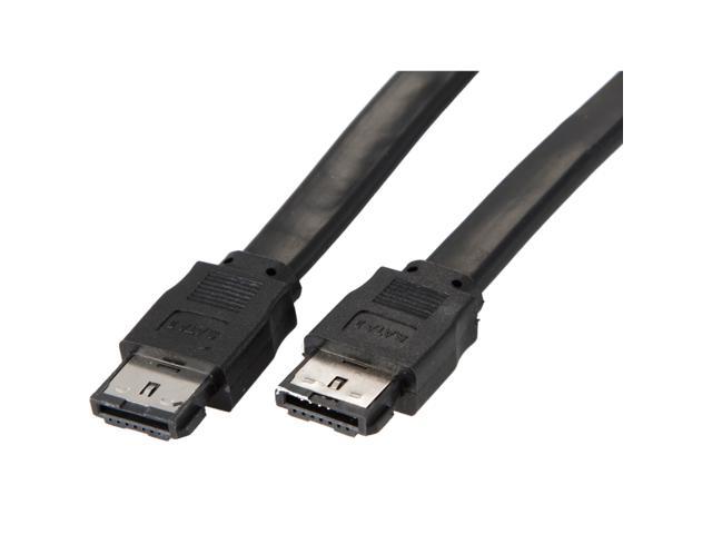 Rosewill 6.5-Foot Black Flat eSATA Cable - Supports 6 Gbps, 3 Gbps, and 1.5 Gbps Transfer Rates  (RC-6.56-eSATA-MM-BK)