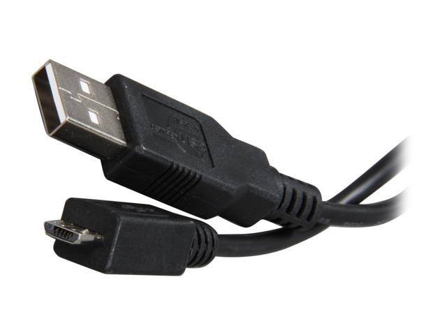 Rosewill RCAB-11018 - 10-Foot USB 2.0 A Male to Micro B (5-Pin) Male Cable - Black