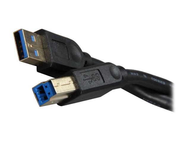 Rosewill RCAB-11027 - 1.5-Foot USB 3.0 A Male to B Male Cable - Black with Gold Plated Connectors