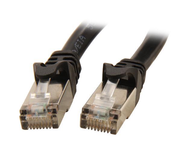Rosewill RCNC-12002 3 ft. Cat 6A Black Shielded Screened Shielded Twist Pairing (SSTP) Enhanced 550MHz Network Ethernet Cables