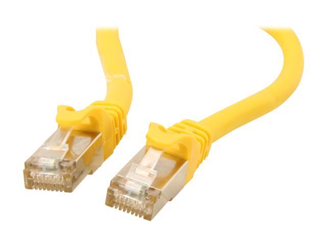 Rosewill RCNC-12033 1 ft. Cat 6A Yellow Shielded Cat 6A Screened Shielded Twist Pairing (SSTP) Enhanced 550MHz Network Ethernet Cables