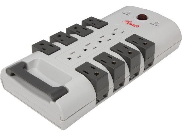 Rosewill RHSP-13007 Rotating Power Surge Block, 180° Rotating 12-Outlets, 2-in-1 Power and Circuit Breaker Switch, 4230 Joules