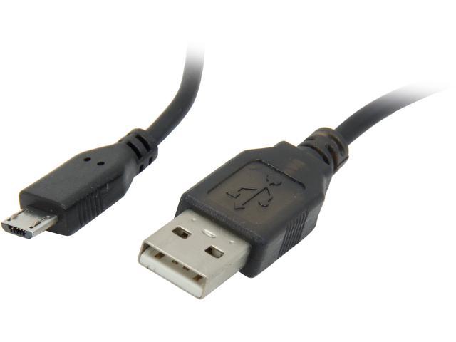 Rosewill R4U-13001-BK - 5-Foot Charge / Sync USB-to-Micro-USB Cable - Pure Copper with LED Charge Indicator
