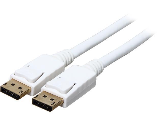 Rosewill RCDC-14001 3 ft. White DisplayPort Male to DisplayPort Male 28AWG High Bit-rate 2 DisplayPort Cable Male to Male