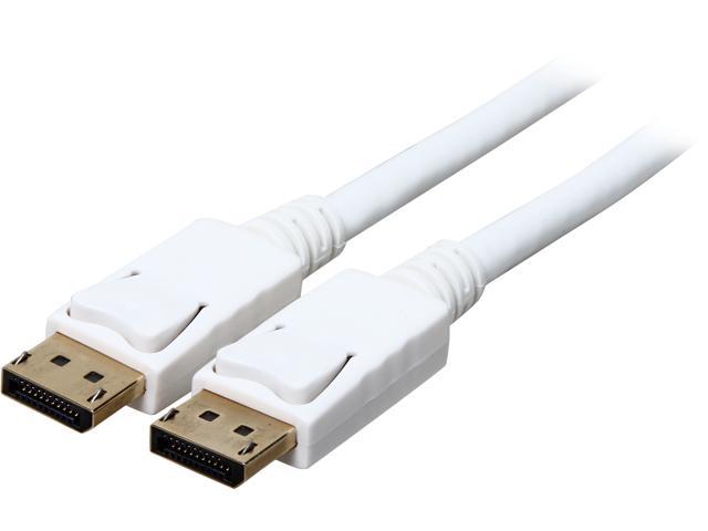 Rosewill RCDC-14003 - 10-Foot White DisplayPort Cable - 28 AWG, High Bit-Rate, Male to Male