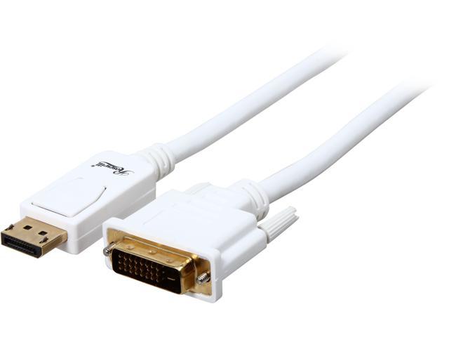 Rosewill RCDC-14005 - 3-Foot White DisplayPort to DVI Cable - 28 AWG, Male to Male