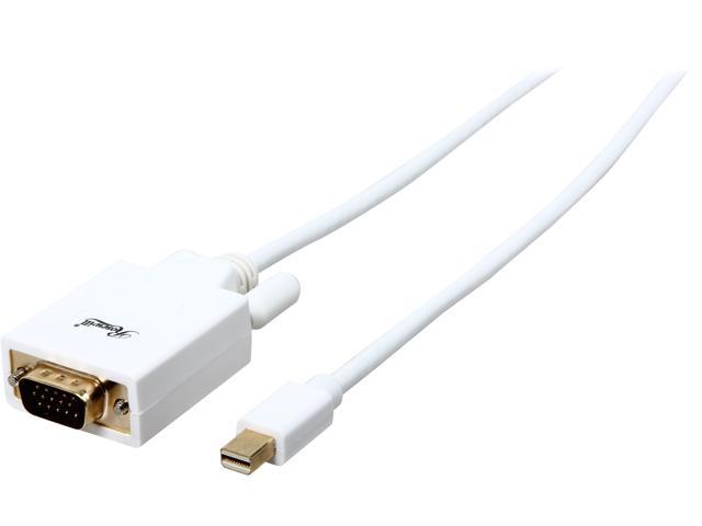 Rosewill RCDC-14022 - 6-Foot White Mini DisplayPort to VGA Cable - 32 AWG, Male to Male