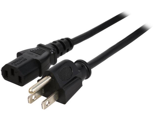 Rosewill  RCPC-14003 - 5-Foot 18 AWG Power Cord / Cable with 3-Conductor PC Socket (C13/5-15P) - Black