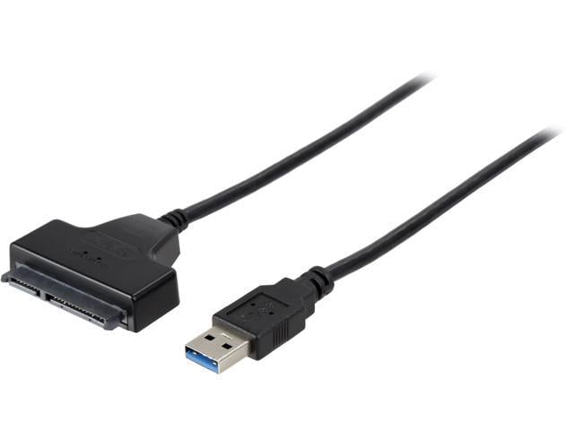 USB 3.0 SATA III Hard Drive Adapter Cable for 2.5 Inch SSD & HDD with Extra USB Power Cable/Support UASP-20cm Black 