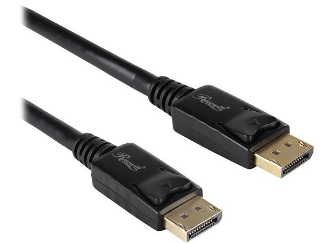 Rosewill RCDC-17001 3 ft. DisplayPort 1.2 Cable, Black, Gold Plated, 4K x 2K Ready, Eyefinity Support