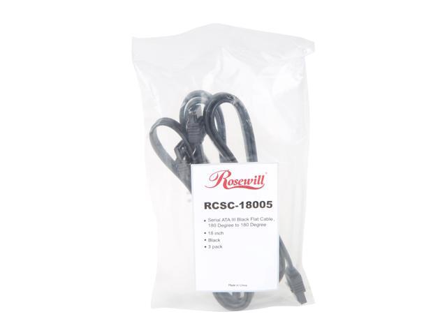 Rosewill Sata Cable Straight Sata Iii 18 Black 3 Pack Www Rosewill Com