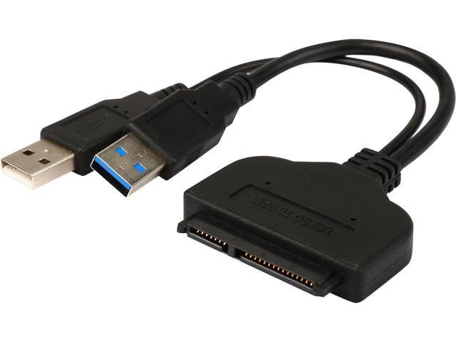Coboc U3-2.5SATA2-UASP USB 3.0 to 2.5" SATA II 3Gbps Hard Drive Adapter Cable w/UASP - with Reserved USB Power Cable