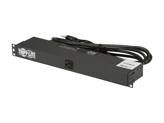 Tripp Lite Basic PDU, 15A, 13 Outlets (5-15R), 120 V, 5-15P Input, 15 ft. Cord, 1U Rack-Mount Power (PDU1215)