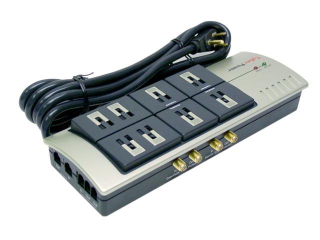 CyberPower 895 10 Feet 4 Transformer Spaced 4 Non-Transformer Spaced Outlets 3600 joules Surge Protector