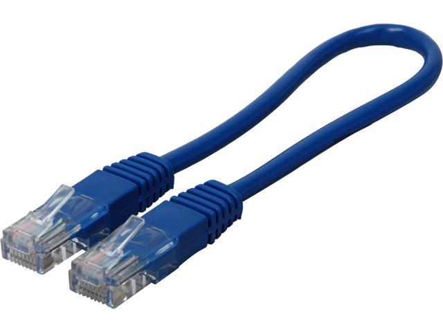 TRIPP LITE N002-001-BL 1 ft. Cat 5E Blue Cat5e 350MHz Molded Patch Cable