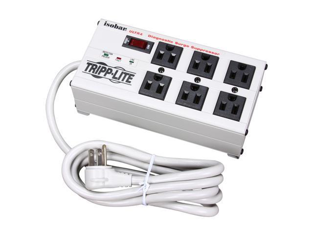 Tripp Lite ISOBAR6 6 ft. Cord 6 Outlets 3330 Joules Isobar Surge Suppressor
