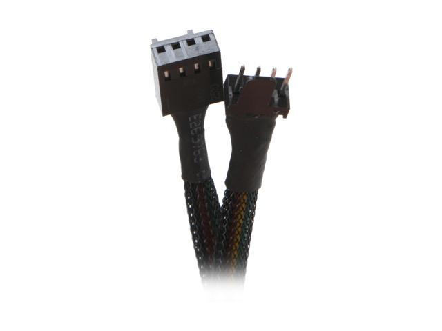 OKGEAR FC44PWM-12BKS 1 ft. 4pin PWM male to 4pin PWM female extension cable w/ black sleeved Male to Female