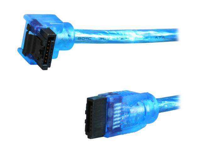 OKGEAR OK10A3RUB12 10 in. SATA 6Gb/s round cable, straight to right angle