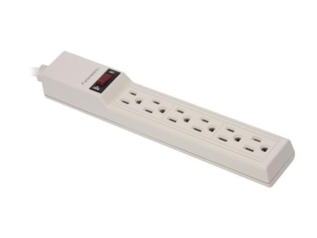 Fellowes 99000 6 Outlets Power Strip 100 - 240 V AC Input Voltage 4 ft. Cord Length
