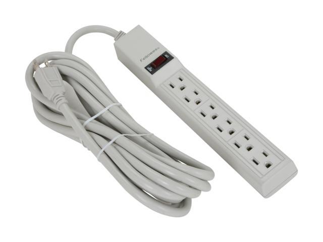 Fellowes 99026 6 Outlets Power Strip 15 ft. Cord Length