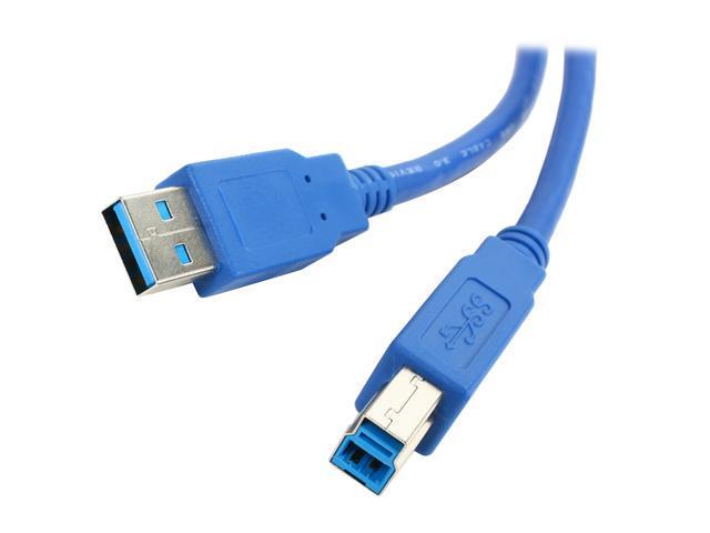 SABRENT CB-USB3AB Blue SuperSpeed USB 3.0 Cable A-Male to B-Male